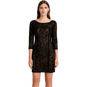 Armani Exchange Black Lace Dress
